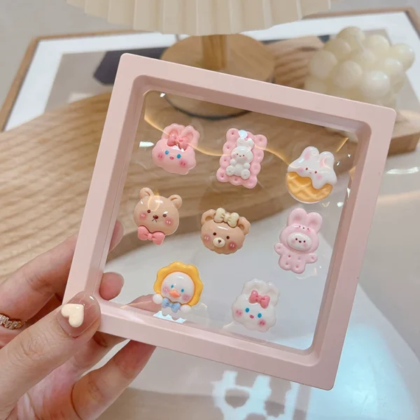 Cute female rabbit car screen electric car 3D cartoon car interior decoration display seamless sticker