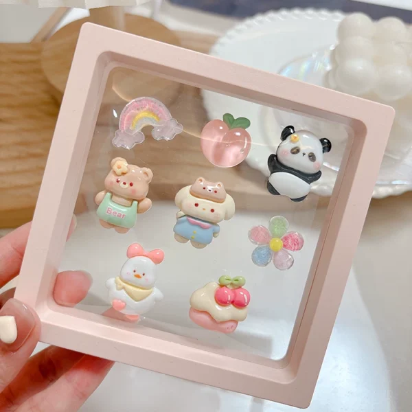 Cute car interior decoration stickers female car interior stickers electric car center console screen 3D cartoon traceless stickers