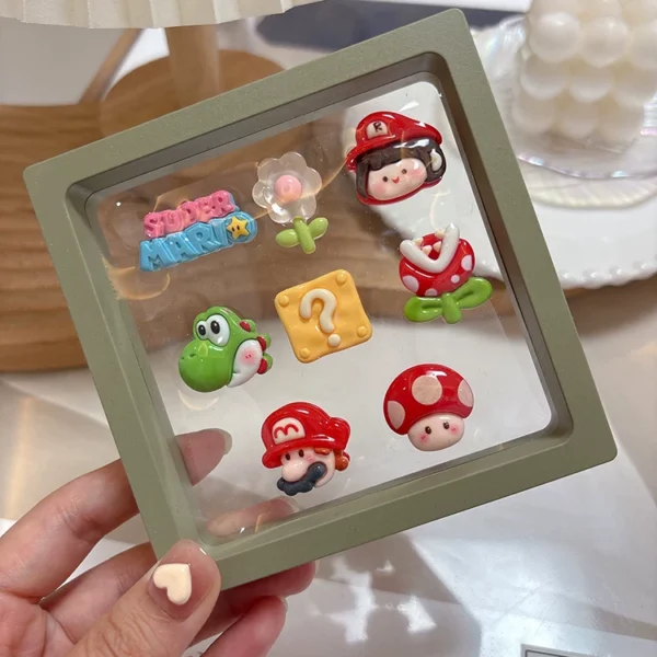 Super Mario center console car screen three-dimensional 3D electric car stickers women's car interior decoration ornaments seamless stickers