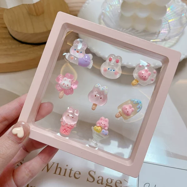 Cute ladies car interior decoration stickers car interior stickers electric car center console screen 3D cartoon stickers