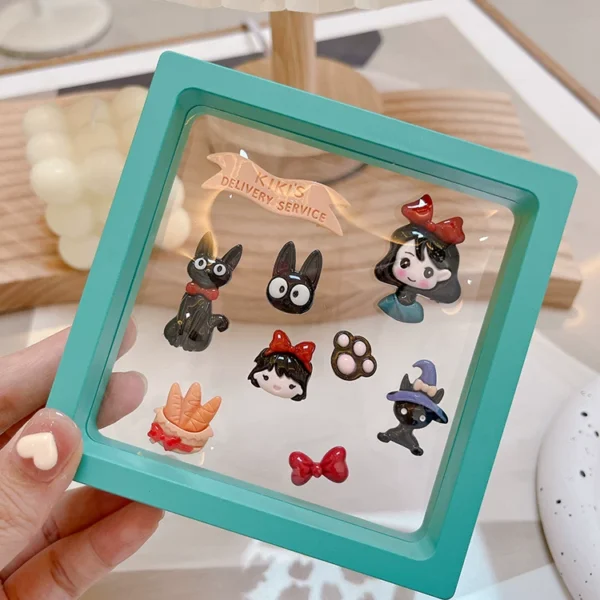 Cute female cartoon car interior screen center console three-dimensional decorative stickers electric vehicle 3D dashboard decorative ornaments