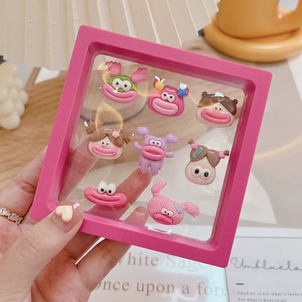 Car interior display center console cute lady ornaments electric vehicle dashboard screen three-dimensional 3D decorative stickers