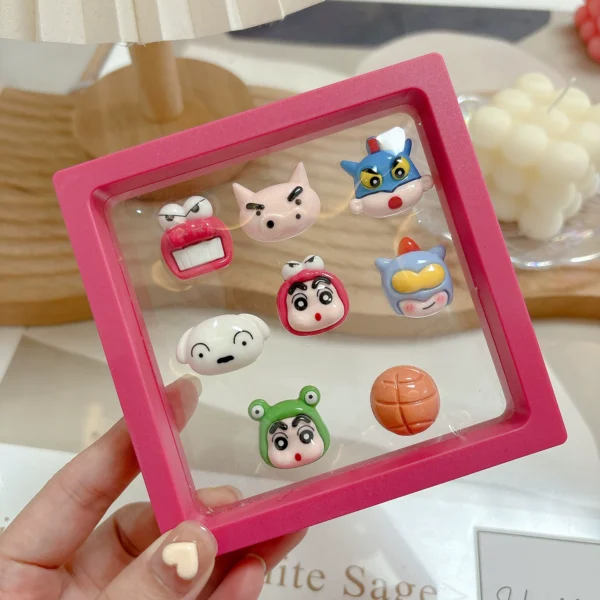 Car screen electric car 3D cartoon Crayon Shin-chan car interior decoration display with traceless sticker