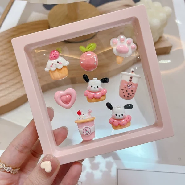 Cute puppy car interior decoration stickers female car interior stickers electric car center console screen 3D cartoon stickers