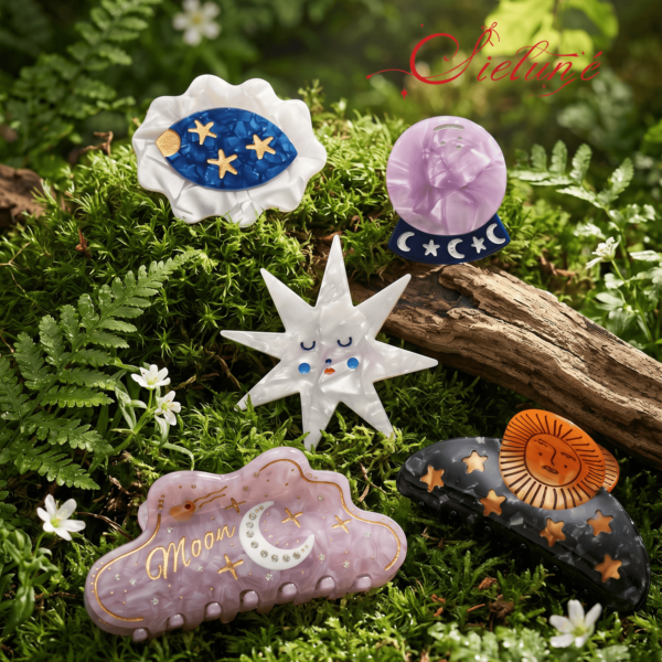 "Xinghan Brilliant" Cielune Star Universe Clip Duckbill Clip Acetate Shark Clip Temperament Plate Hair Accessory