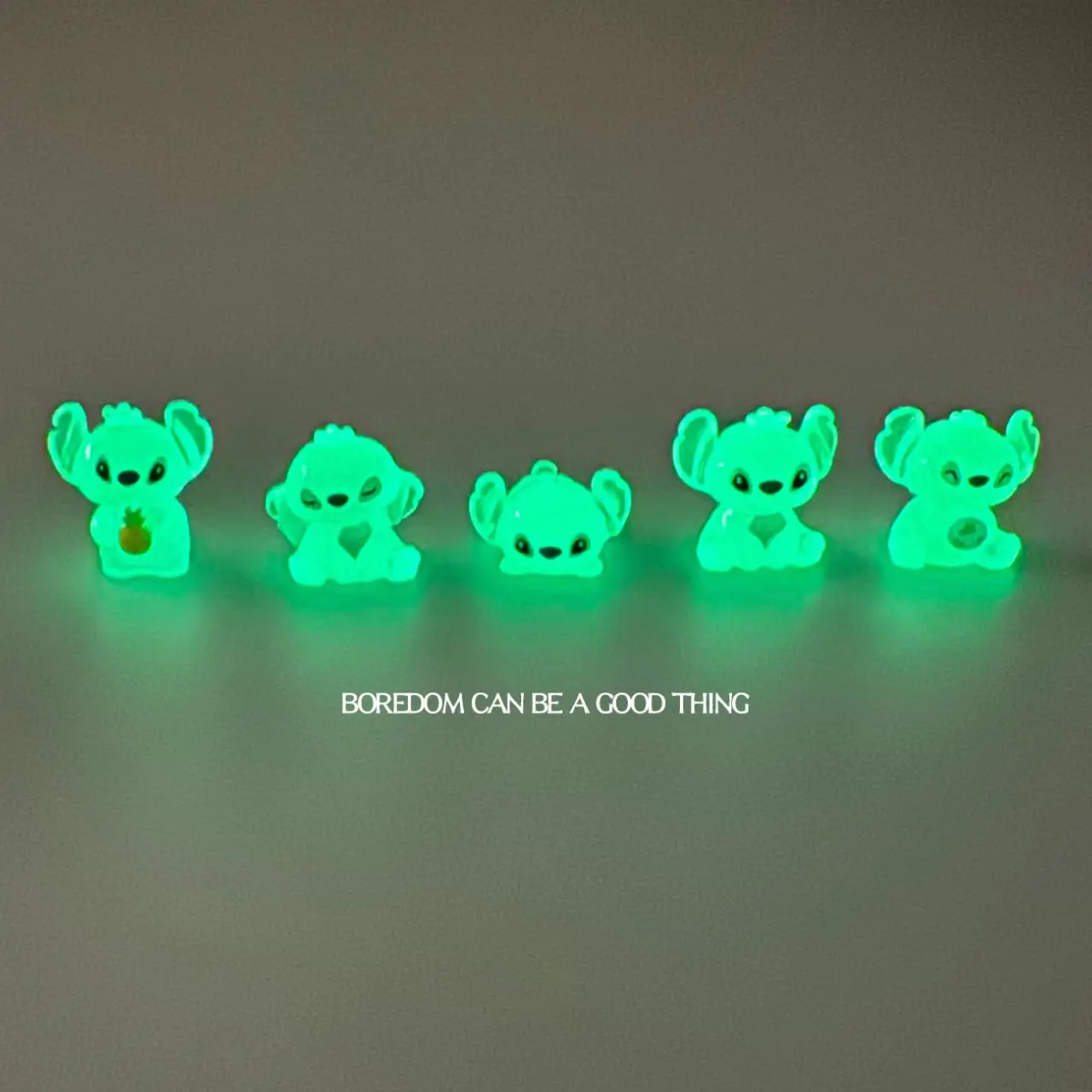 Cartoon Stitch Resin Glow Night Accessories Cute Model DIY Jewelry Crafts Decoration 1.4-2.2cm Statue kawaii Animals Toys - Image 3