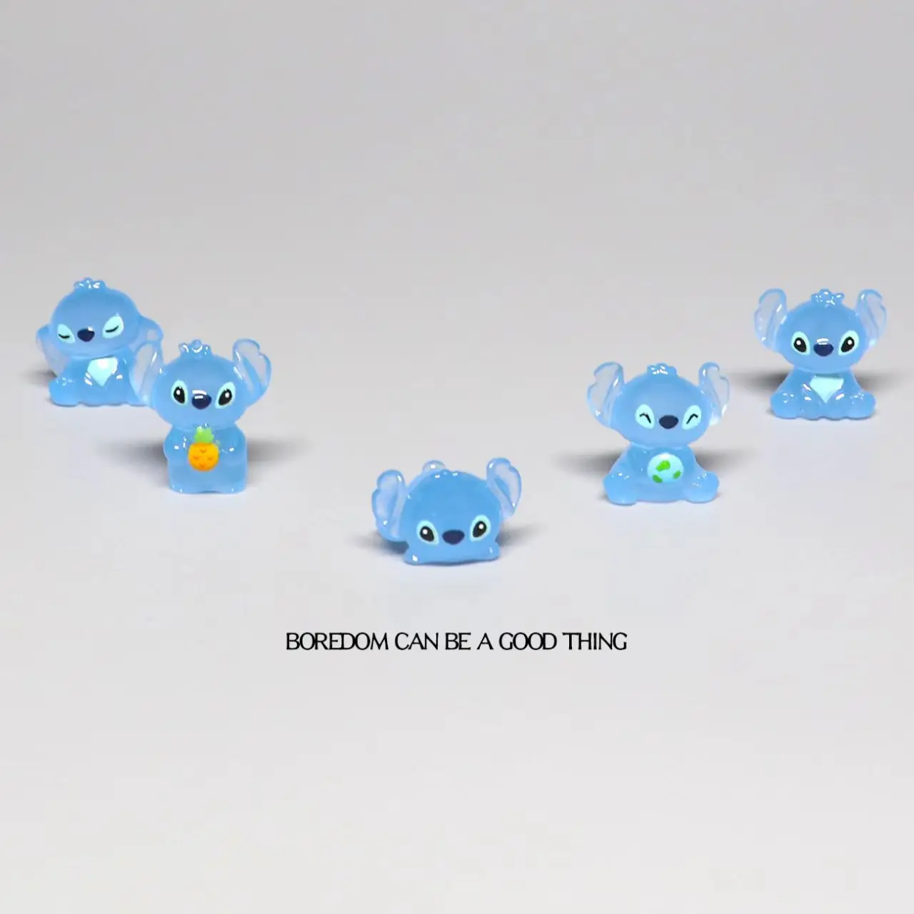 Cartoon Stitch Resin Glow Night Accessories Cute Model DIY Jewelry Crafts Decoration 1.4-2.2cm Statue kawaii Animals Toys - Image 4