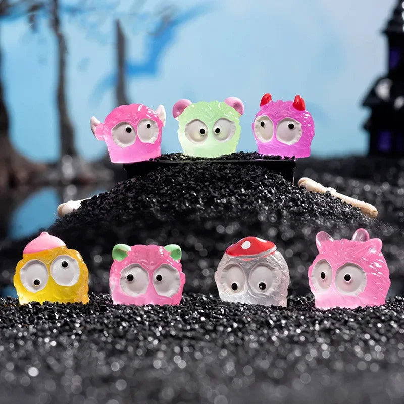 10-100Pcs Mini Luminous Resin Demon Elf Miniature Landscape Halloween Decoration Horned Devil Glow At Night Desk Decor Figurine - Image 3