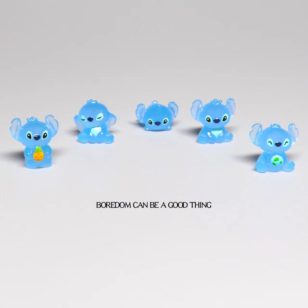 Cartoon Stitch Resin Glow Night Accessories Cute Model DIY Jewelry Crafts Decoration 1.4-2.2cm Statue kawaii Animals Toys - Image 5