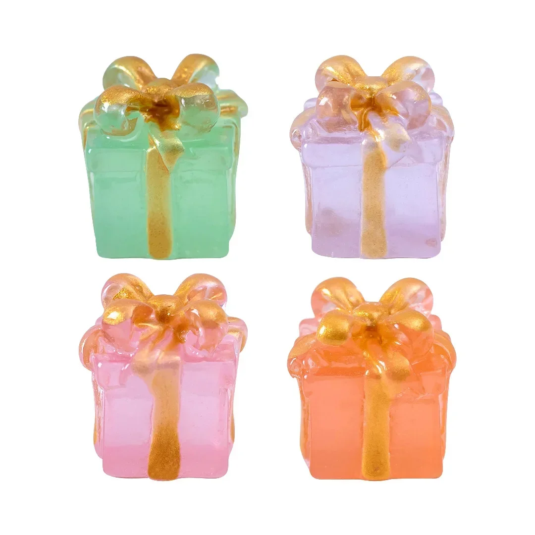 10/20/50pcs Luminous Mini Christmas Gifts Box Decoration Accessories Moss Landscape Ornaments Diy Dollhouse Miniatures Figures - Image 6