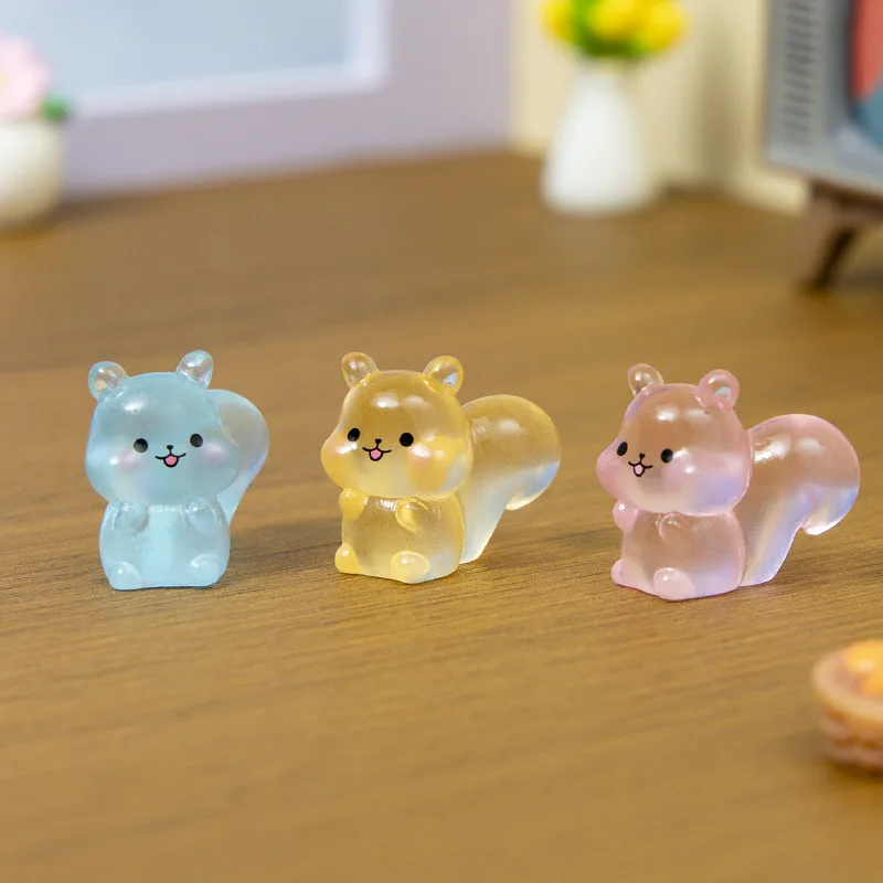 30pcs Luminous Mini Squirrel Miniatures Duck Micro Landscape DIY Accessories Mini Animal Home DIY Craft Decor Ornament Figure - Image 3