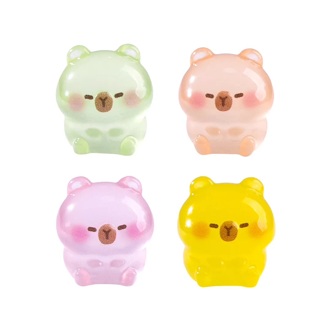 10/20/50pcs Luminous Capybara Mini Resin Animals Figurines,Desktop Tabletop Outdoor Craft Decor for Miniature Garden Accessories - Image 6