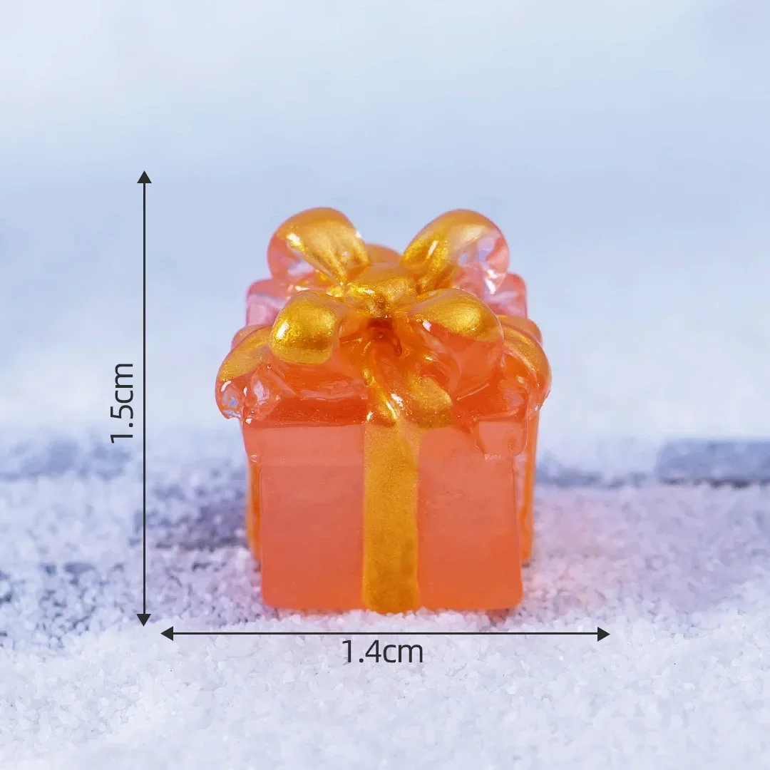 10/20/50pcs Luminous Mini Christmas Gifts Box Decoration Accessories Moss Landscape Ornaments Diy Dollhouse Miniatures Figures - Image 5